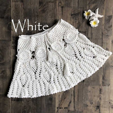 Load image into Gallery viewer, 2019 New Sexy Crochet Tassel Beach Skirt Cotton Swimsuit Fused Skirt Casual Beach Running Lace See Through Slim Mini Skirts