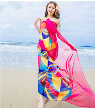 Charger l&#39;image dans la galerie, Hot Selling Summer Sunscreen Women Chiffon Beach Bikini Cover Up Wrap Scarf Pareo Swimwear Sarong Dress Beachwear