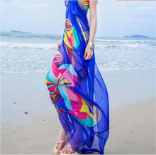 Charger l&#39;image dans la galerie, Hot Selling Summer Sunscreen Women Chiffon Beach Bikini Cover Up Wrap Scarf Pareo Swimwear Sarong Dress Beachwear