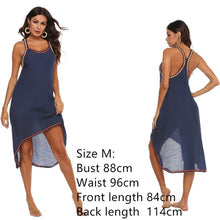 Cargar imagen en el visor de la galería, Vestidos playeros para mujer, Túnica de red de rejilla con borlas largas, traje de baño envolvente, Bikini negro, vestido de baño 2020 de talla grande S- XL
