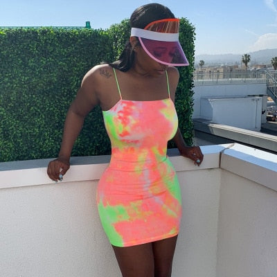 2019 mujeres verano Sexy sin mangas Slip Bodycon vestido femenino impreso Wrap Party Beach Club Mini vestidos trajes