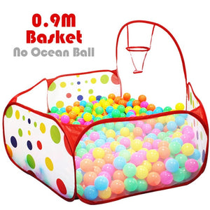 Cercadinho de Bebê Crianças Tenda Brinquedo oceano piscina de Bolinhas Bola pit com Cesta de Brinquedos para As Crianças Ao Ar Livre Ballenbak