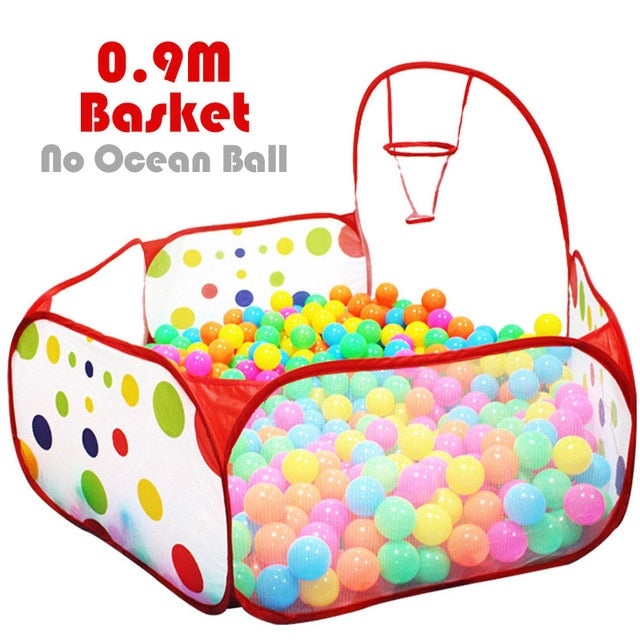 Cercadinho de Bebê Crianças Tenda Brinquedo oceano piscina de Bolinhas Bola pit com Cesta de Brinquedos para As Crianças Ao Ar Livre Ballenbak