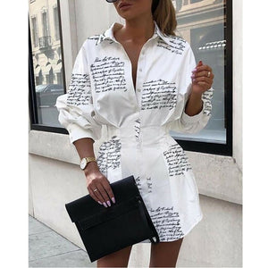 Büro Dame Frauen Femal Damen Langarm Tiefen V Hemd Kleid Sexy Mini Strand Kleid Elegante Sexy Party Kleid Neue