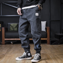 Charger l&#39;image dans la galerie, Plus Size Jeans Men Loose Joggers Streetwear Harem Jeans Cargo Pants Ankle-Length Denim Trousers