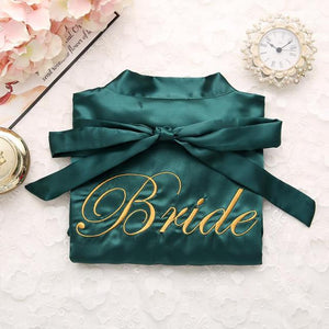 Mujeres chinas rayón bordado novia dama de honor Kimono Albornoz vestido Sexy Mini dormir camisón ropa de dormir batas de boda S0102