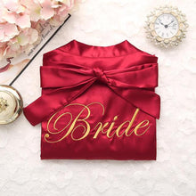 Cargar imagen en el visor de la galería, Mujeres chinas rayón bordado novia dama de honor Kimono Albornoz vestido Sexy Mini dormir camisón ropa de dormir batas de boda S0102