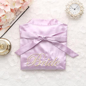 Mujeres chinas rayón bordado novia dama de honor Kimono Albornoz vestido Sexy Mini dormir camisón ropa de dormir batas de boda S0102