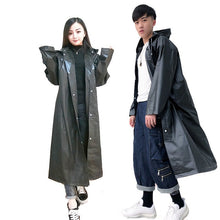 Charger l&#39;image dans la galerie, Women Raincoat Men Black Rain Clothes covers Impermeable Rainwear Capa de chuva chubasquero Poncho Waterproof Hooded Rain Coat