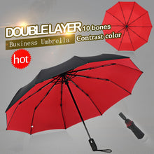 Charger l&#39;image dans la galerie, Windproof Double Automatic Folding Umbrella Female Male Ten Bone Car Luxury Large Business Umbrellas Men Rain Women Gift Parasol