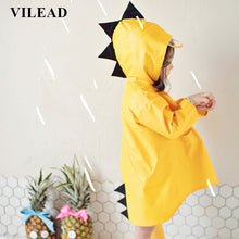 Charger l&#39;image dans la galerie, VILEAD Cute Dinosaur Polyester Baby Raincoat Outdoor Waterproof Rain Coat Children Impermeable Poncho Boy Girl Rain Jacket Gift