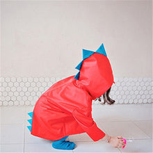Charger l&#39;image dans la galerie, VILEAD Cute Dinosaur Polyester Baby Raincoat Outdoor Waterproof Rain Coat Children Impermeable Poncho Boy Girl Rain Jacket Gift