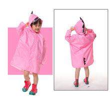 Charger l&#39;image dans la galerie, VILEAD Cute Dinosaur Polyester Baby Raincoat Outdoor Waterproof Rain Coat Children Impermeable Poncho Boy Girl Rain Jacket Gift