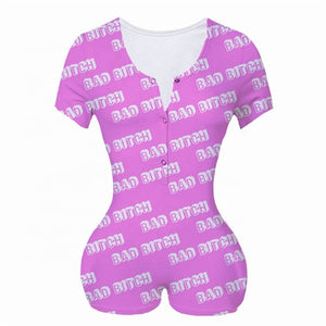 Sexy Women Bodysuit Long Sleeve Deep V Neck Bodycon Slim Leotard Bodysuit Button Short Pajama Women Sleepwear Jumpsuit Lingerie