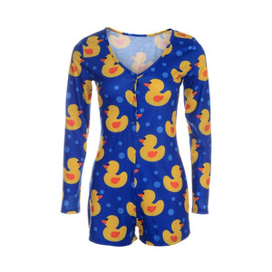 Sexy Women Bodysuit Long Sleeve Deep V Neck Bodycon Slim Leotard Bodysuit Button Short Pajama Women Sleepwear Jumpsuit Lingerie