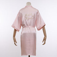 Load image into Gallery viewer, Wedding Bride Bridesmaid Robe Dressing Gown Sexy Women Bathrobe Nightgown Short Sleepwear Casual Flower Kimono Geisha M L XL
