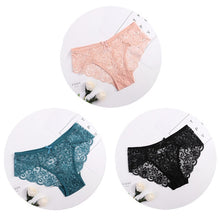 Cargar imagen en el visor de la galería, ¡3 piezas/paquete! Bragas de encaje sexy para mujer, ropa interior, calzoncillos de encaje SML XL, lencería suave con lazo Floral transparente