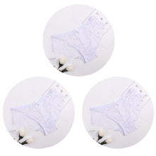Cargar imagen en el visor de la galería, ¡3 piezas/paquete! Bragas de encaje sexy para mujer, ropa interior, calzoncillos de encaje SML XL, lencería suave con lazo Floral transparente