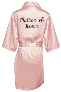 new bride bridesmaid robe with white black letters mother sister of the bride wedding gift bathrobe kimono satin robes