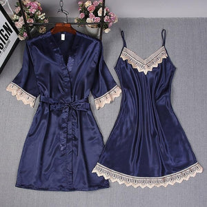 Moda Mujer verano Mini Kimono bata señora rayón bata de baño Yukata camisón ropa de dormir camisón Pijama Mujer talla M-XL