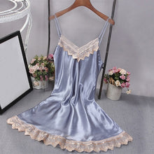 Cargar imagen en el visor de la galería, Moda Mujer verano Mini Kimono bata señora rayón bata de baño Yukata camisón ropa de dormir camisón Pijama Mujer talla M-XL
