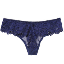 Charger l&#39;image dans la galerie, TERMEZY Women Sexy Lace Lingerie Temptation Low-waist Panties Embroidery Thong Transparent Hollow out Underwear Female G String