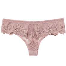 Charger l&#39;image dans la galerie, TERMEZY Women Sexy Lace Lingerie Temptation Low-waist Panties Embroidery Thong Transparent Hollow out Underwear Female G String