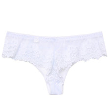 Charger l&#39;image dans la galerie, TERMEZY Women Sexy Lace Lingerie Temptation Low-waist Panties Embroidery Thong Transparent Hollow out Underwear Female G String