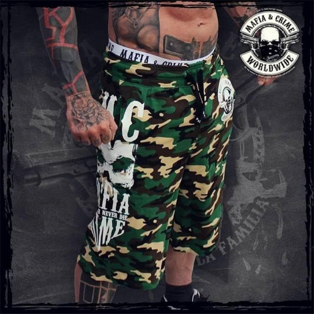 2019 nuevos pantalones cortos casuales de verano para hombres de carga caliente carta simple tablero sólido marca masculina Fitness culturismo ropa homme