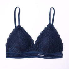 Charger l&#39;image dans la galerie, 1/2PCS Women Bralette French Style Lace Bra Girls Triangle Cup Lingerie Deep V Wireless Underwear Soft Thin Seamless Bra
