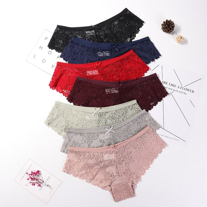 Bragas de 3 uds para mujer, ropa interior Sexy de encaje transpirable, lencería suave, bragas femeninas, bragas sexis transparentes para mujer