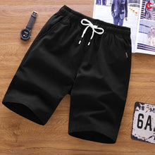 Cargar imagen en el visor de la galería, Pantalones cortos de verano 2020 para hombre, pantalones cortos holgados informales, pantalones cortos deportivos, pantalones cortos informales rectos de punto sueltos, pantalones cortos de algodón, novedad 4XL