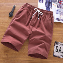 Cargar imagen en el visor de la galería, Pantalones cortos de verano 2020 para hombre, pantalones cortos holgados informales, pantalones cortos deportivos, pantalones cortos informales rectos de punto sueltos, pantalones cortos de algodón, novedad 4XL