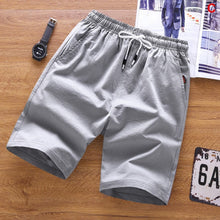 Cargar imagen en el visor de la galería, Pantalones cortos de verano 2020 para hombre, pantalones cortos holgados informales, pantalones cortos deportivos, pantalones cortos informales rectos de punto sueltos, pantalones cortos de algodón, novedad 4XL