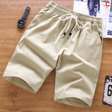 Cargar imagen en el visor de la galería, Pantalones cortos de verano 2020 para hombre, pantalones cortos holgados informales, pantalones cortos deportivos, pantalones cortos informales rectos de punto sueltos, pantalones cortos de algodón, novedad 4XL