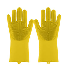Cargar imagen en el visor de la galería, Esponja mágica para lavar platos de silicona, guantes de goma para fregar, limpieza de cocina, 1 par