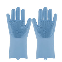 Cargar imagen en el visor de la galería, Esponja mágica para lavar platos de silicona, guantes de goma para fregar, limpieza de cocina, 1 par