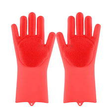 Cargar imagen en el visor de la galería, Esponja mágica para lavar platos de silicona, guantes de goma para fregar, limpieza de cocina, 1 par