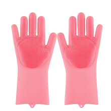 Cargar imagen en el visor de la galería, Esponja mágica para lavar platos de silicona, guantes de goma para fregar, limpieza de cocina, 1 par
