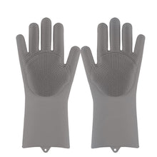 Cargar imagen en el visor de la galería, Esponja mágica para lavar platos de silicona, guantes de goma para fregar, limpieza de cocina, 1 par
