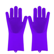 Cargar imagen en el visor de la galería, Esponja mágica para lavar platos de silicona, guantes de goma para fregar, limpieza de cocina, 1 par
