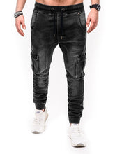 Charger l&#39;image dans la galerie, 2020 Autumn Winter New Men&#39;s Stretch-fit Jeans Business Casual Classic Style Fashion Denim Trousers Male Black Blue  Pants