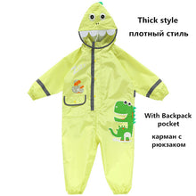 Charger l&#39;image dans la galerie, 1-10 Years Old Children Raincoat kids Boys Girls Waterproof Jumpsuit Hooded One-Piece Cartoon Dinosaur Baby Rainwear And Pants