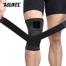 Cargar imagen en el visor de la galería, AOLIKES, 1 Uds., 2020, rodillera protectora profesional, rodillera deportiva, vendaje transpirable, rodillera, baloncesto, tenis, ciclismo