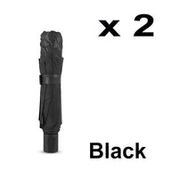 Charger l&#39;image dans la galerie, 144cm Double Layer Large Umbrella Rain Women Dark Grid Travel Business Umbrella 3Folding Windproof Big For Men Women Umbrellas