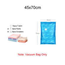 Load image into Gallery viewer, Home Vacuum Storage Bags for Clothes Blankets Pillows Travel Storage Compression Bag 75% Space Saver No Pump Needed High Quality