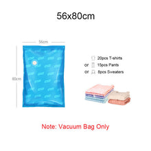 Load image into Gallery viewer, Home Vacuum Storage Bags for Clothes Blankets Pillows Travel Storage Compression Bag 75% Space Saver No Pump Needed High Quality