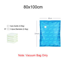 Load image into Gallery viewer, Home Vacuum Storage Bags for Clothes Blankets Pillows Travel Storage Compression Bag 75% Space Saver No Pump Needed High Quality