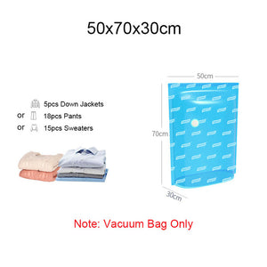 Home Vacuum Storage Bags for Clothes Blankets Pillows Travel Storage Compression Bag 75% Space Saver No Pump Needed High Quality