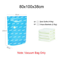 Load image into Gallery viewer, Home Vacuum Storage Bags for Clothes Blankets Pillows Travel Storage Compression Bag 75% Space Saver No Pump Needed High Quality